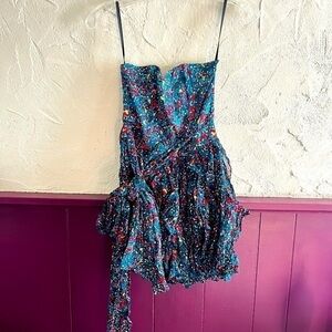 FRENCH Connection Strapless Floral Mini Dress Size 0